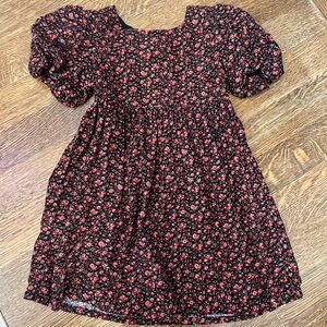 Floral Puff Sleeve Kids Dress